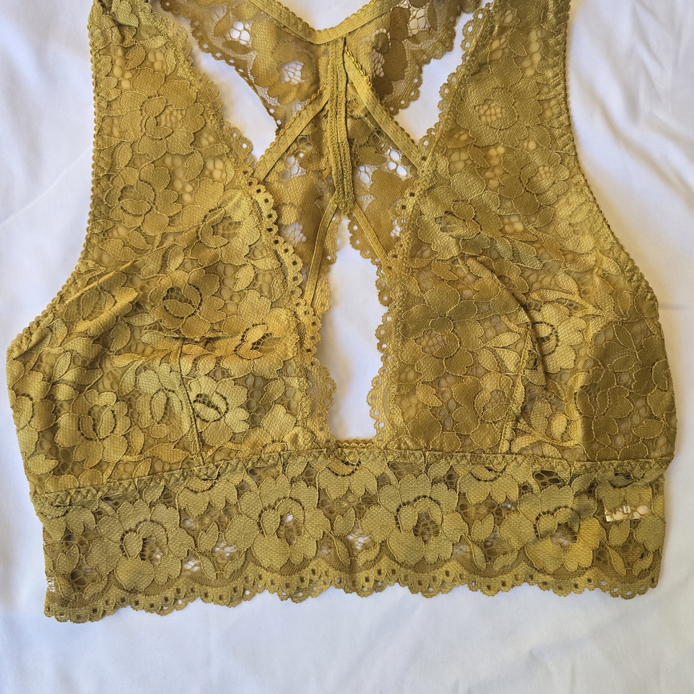 Lace Bralette in Mustard Yellow